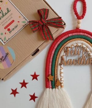 Arcoiris Navideño corona